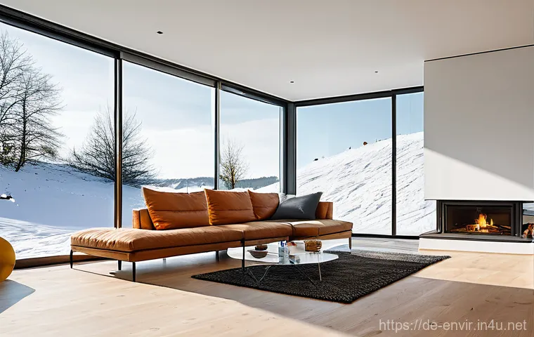 기후 변화 대응 정책 - **Sustainable German Family Home in Winter.** A picturesque, modern German single-family home (e.g.,...