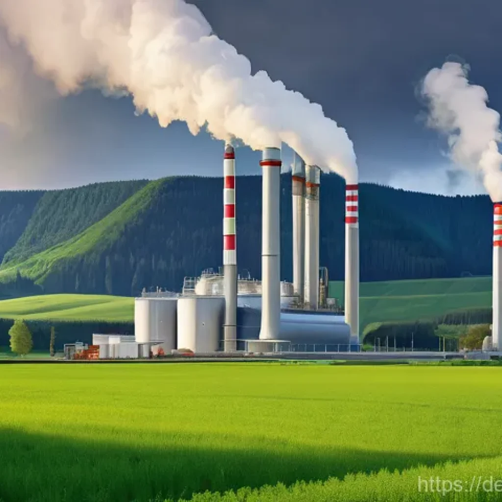 지구 온난화 방지 기술 - **Prompt 1: Modern Geothermal Power Plant in Germany**
    A highly detailed, realistic image of a c...