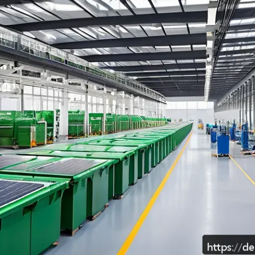 환경에 대한 기업의 사회적 책임 - A modern German small-to-medium enterprise factory scene showcasing cutting-edge green technologies:...