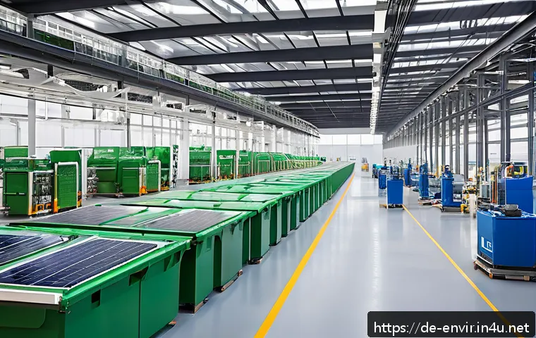 환경에 대한 기업의 사회적 책임 - A modern German small-to-medium enterprise factory scene showcasing cutting-edge green technologies:...